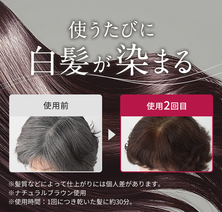 使うたびに白髪が染まる