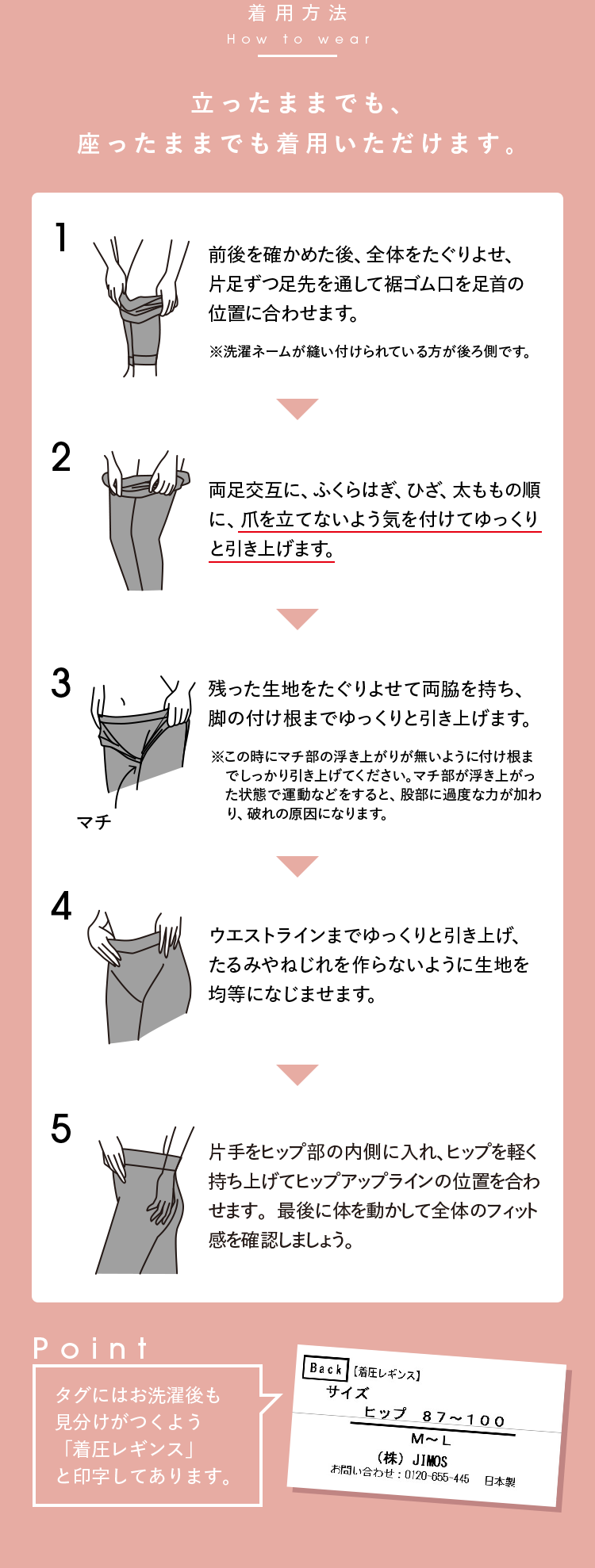 着用方法 How to wear