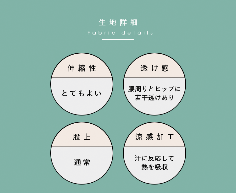 生地詳細 Fabric details