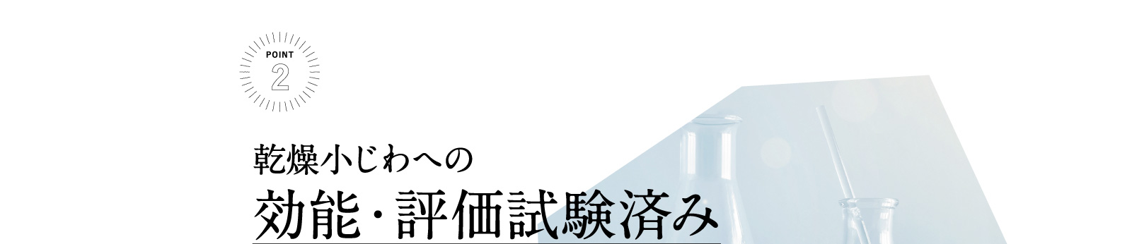 乾燥小じわへの効能・評価試験済み