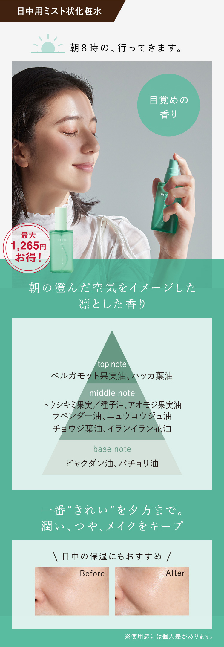 日中用ミスト状化粧水