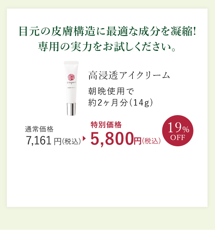 高浸透アイクリーム