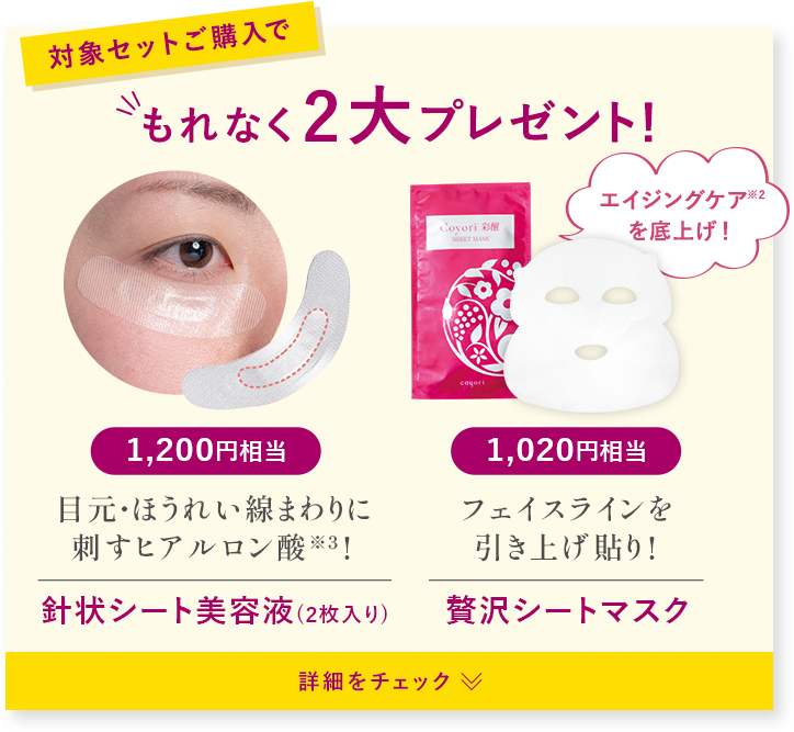 対象セットご購入で もれなく2大プレゼント!