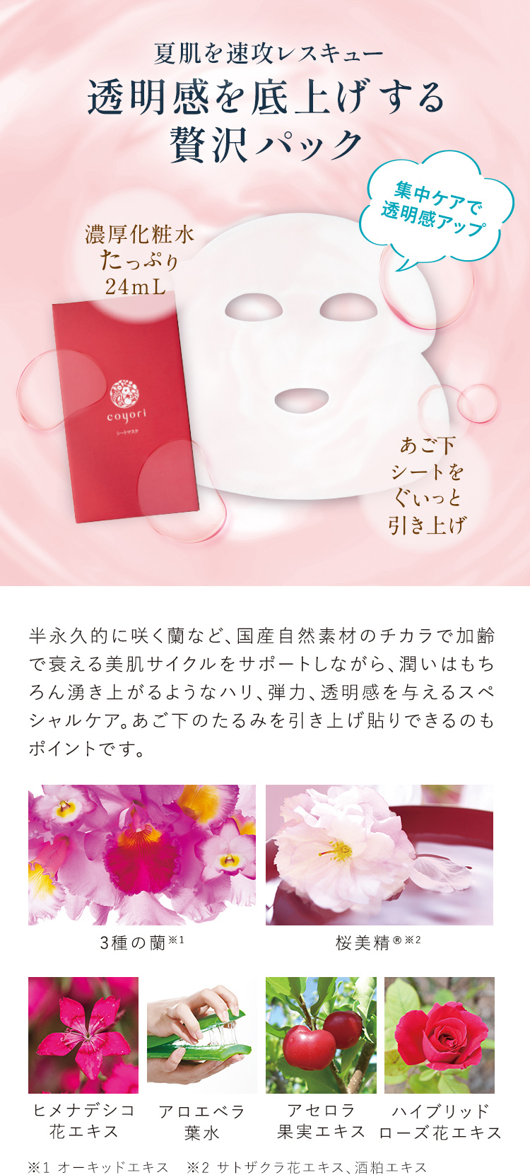 夏肌を速攻レスキュー 透明感を底上げする贅沢パック
