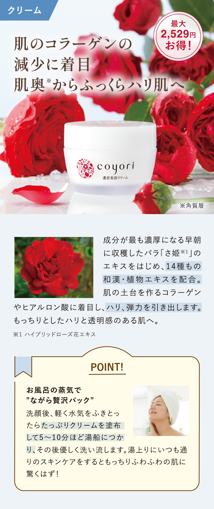 肌のコラーゲンの減少に着目肌奥からふっくらハリ肌へ