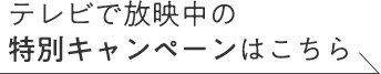 テレビで放映中の特別キャンペーンはこちら